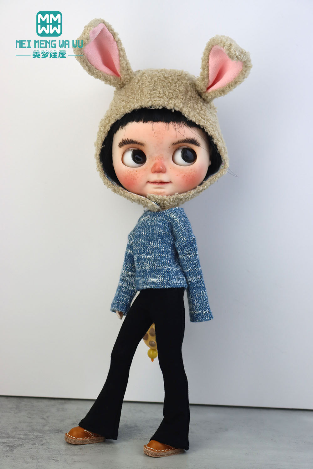 1PCS Blyth Doll Clothes Fashion Rabbit Ears Plush Hat, Multicolor for Blyth, Azone, FR Toys, Cute Gift for Collectors