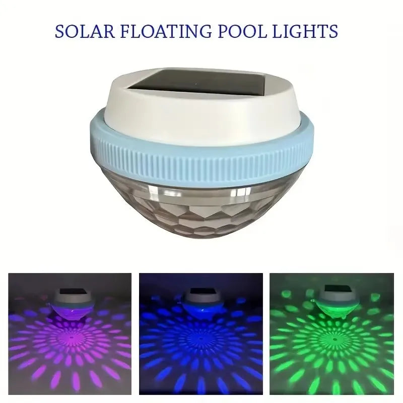Colorful Solar Floating Pool Light, LED Auto Night Light, Automatic Charging, Turns Off in Daytime, Garden Pond Decor