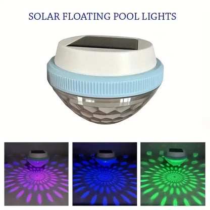 Colorful Solar Floating Pool Light, LED Auto Night Light, Automatic Charging, Turns Off in Daytime, Garden Pond Decor