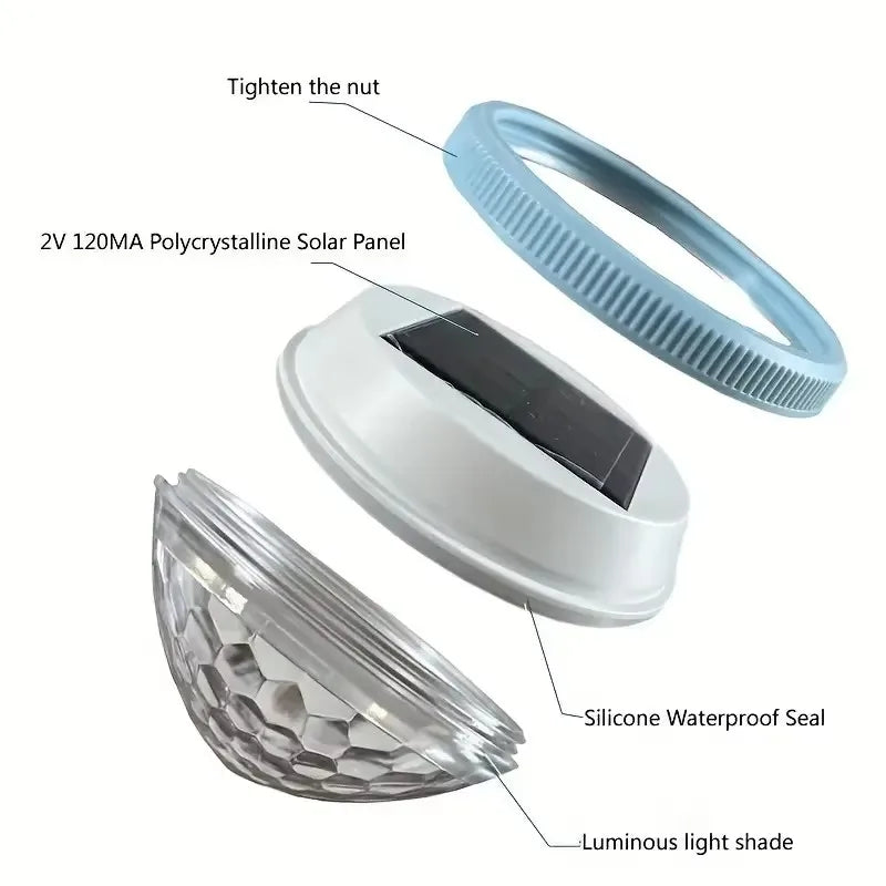 Colorful Solar Floating Pool Light, LED Auto Night Light, Automatic Charging, Turns Off in Daytime, Garden Pond Decor