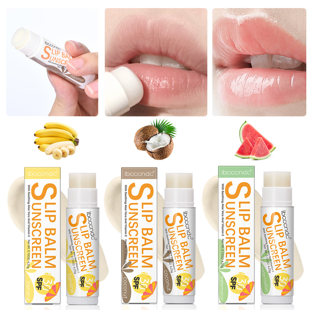 Sunscreen Lip Balm SPF 30 UVA Protection, Lip Moisturizer Primer, Colorless Lipstick Sun Care, Perfect for Lip Care