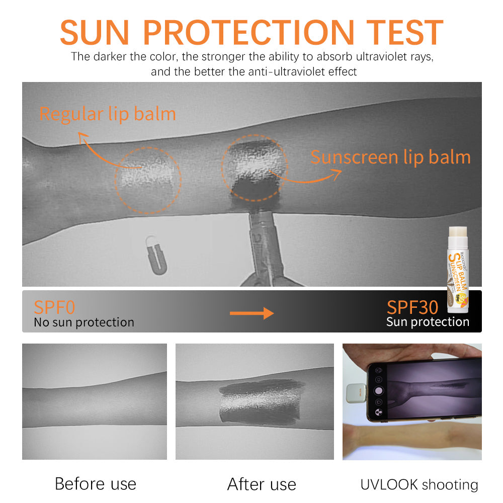 Sunscreen Lip Balm SPF 30 UVA Protection, Lip Moisturizer Primer, Colorless Lipstick Sun Care, Perfect for Lip Care
