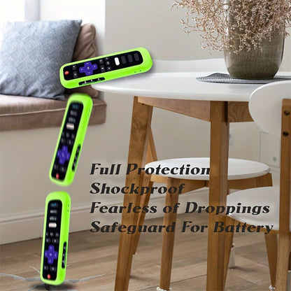 Luminous Silicone Remote Control Case With Strap For TCL Hisense Roku TV 2