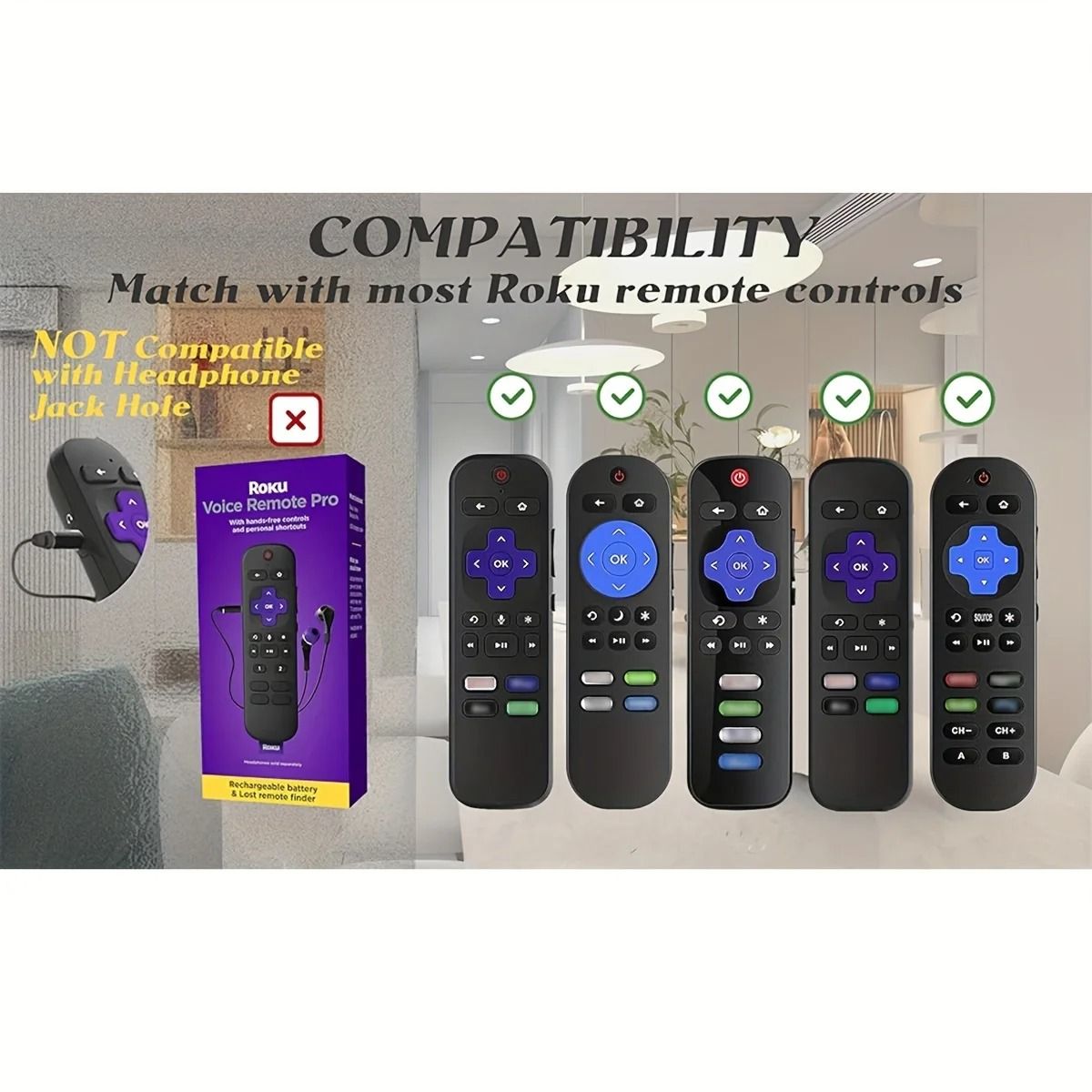 Luminous Silicone Remote Control Case With Strap For TCL Hisense Roku TV 5