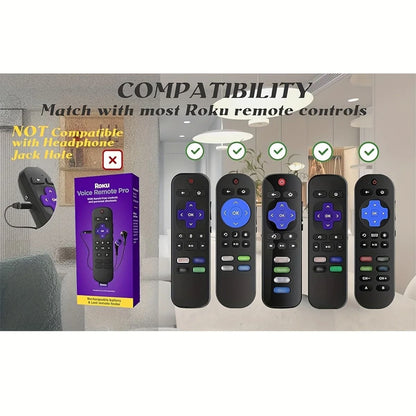 Luminous Silicone Remote Control Case With Strap For TCL Hisense Roku TV 5