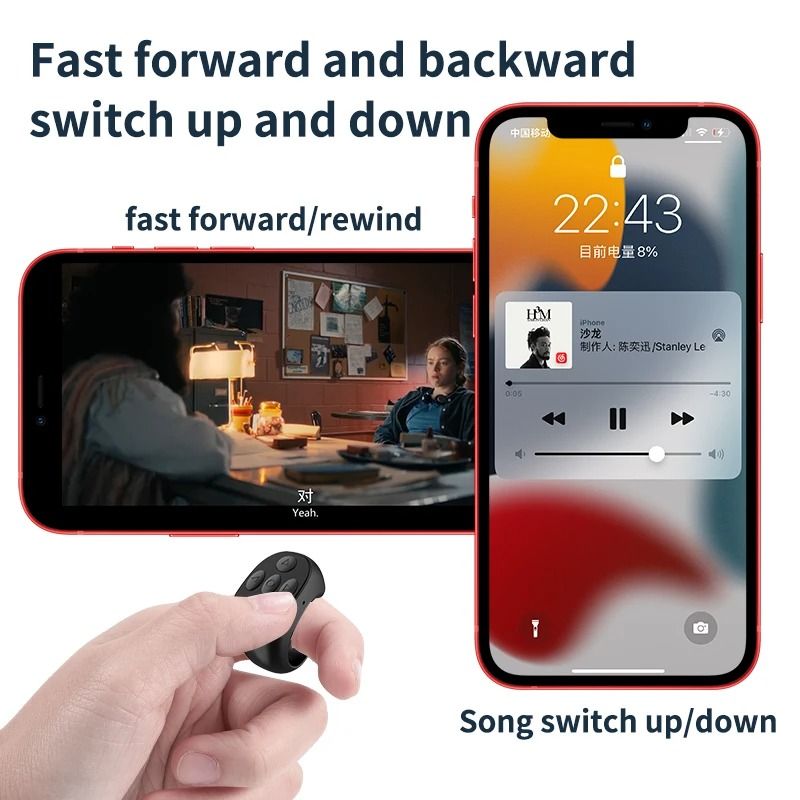 MultiFunction Fingertip Remote Controller For Selfies Browsing And EBook Reading 5