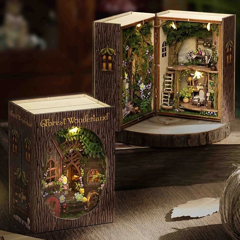 DIY Miniature Wooden Dollhouse Kit With Furniture And Lights 1
