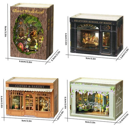DIY Miniature Wooden Dollhouse Kit With Furniture And Lights 5