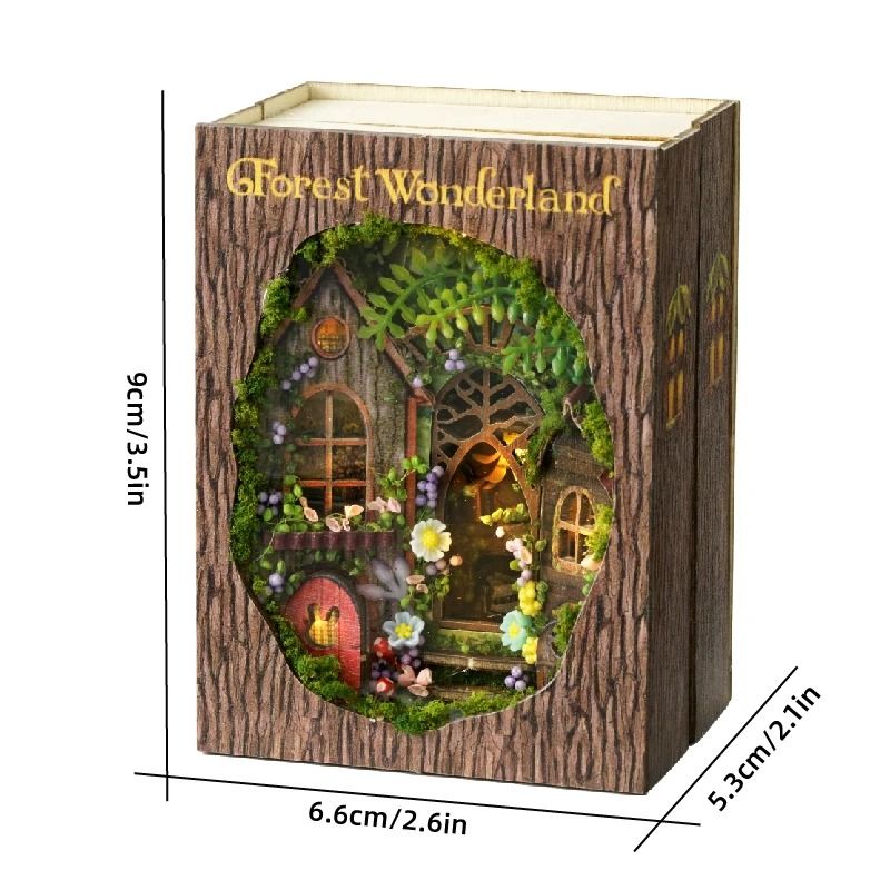 DIY Miniature Wooden Dollhouse Kit With Furniture And Lights 7