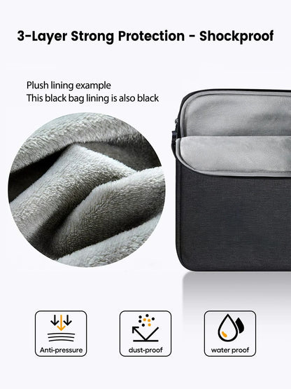 Waterproof Laptop Sleeve For Portable Monitors With Side Pocket 3