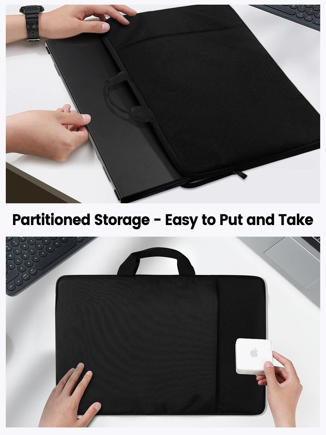 Waterproof Laptop Sleeve For Portable Monitors With Side Pocket 6