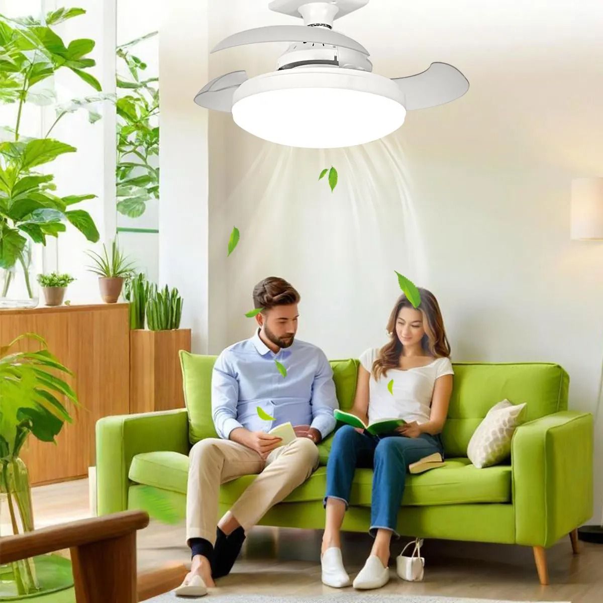 LED Ceiling Fan Light With Remote Control And Adjustable Brightness 2
