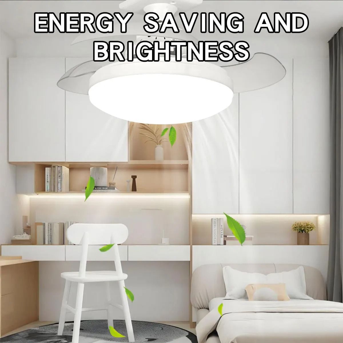 LED Ceiling Fan Light With Remote Control And Adjustable Brightness 4