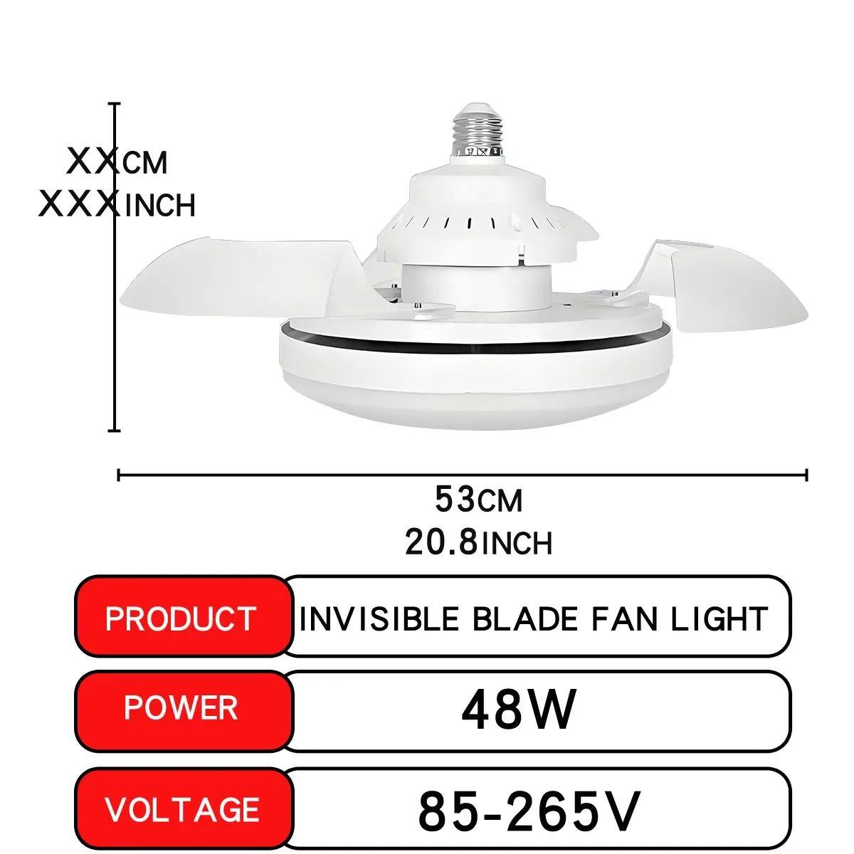 LED Ceiling Fan Light With Remote Control And Adjustable Brightness 6