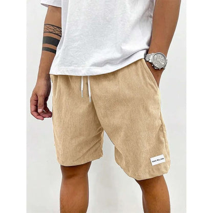 Mens Corduroy Casual Summer Shorts For Beach And Sportswear 1