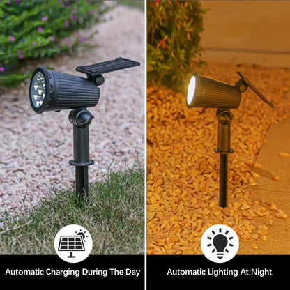 Outdoor 9LED Solar Spotlights Waterproof, Adjustable Brightness Yard Light, Garden Patio Driveway Decor Lamp