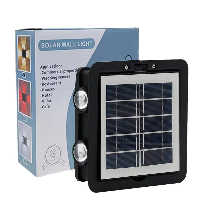 Waterproof Solar Outdoor Light 8LED Wall Lamp, Solar Garden Porch Light, Home Decoration for Deck Yard Garage