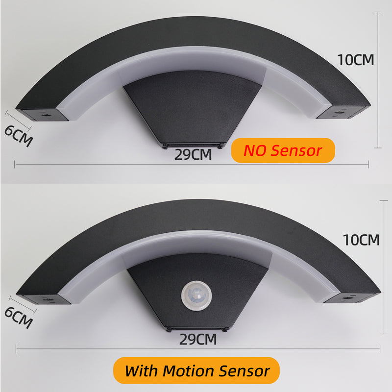 Aluminum LED Wall Light Outdoor Motion Sensor, Waterproof Garden, Corridor, Stairs, Interior Wall Lamp Fixture
