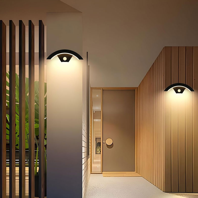 Aluminum LED Wall Light Outdoor Motion Sensor, Waterproof Garden, Corridor, Stairs, Interior Wall Lamp Fixture