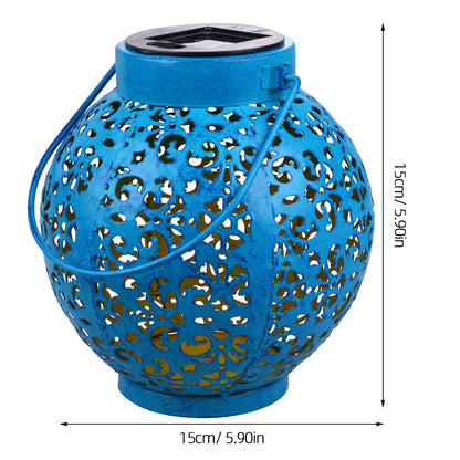 Outdoor Lights Solar Lantern Hollow Design Solar Lantern Lights Outdoor Yard Blue Garden Ambient Li 1