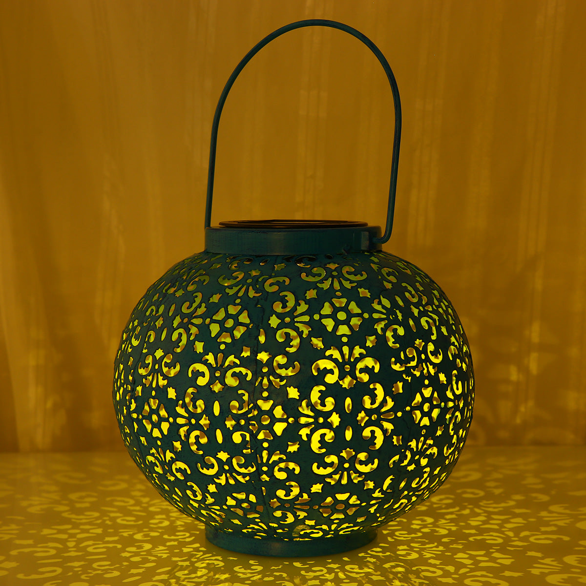 Outdoor Lights Solar Lantern Hollow Design Solar Lantern Lights Outdoor Yard Blue Garden Ambient Li 2