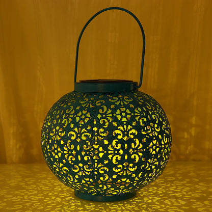 Outdoor Lights Solar Lantern Hollow Design Solar Lantern Lights Outdoor Yard Blue Garden Ambient Li 2
