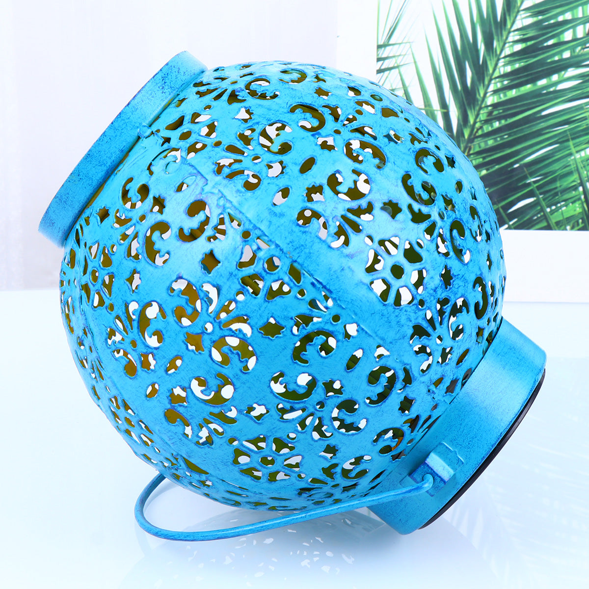 Outdoor Lights Solar Lantern Hollow Design Solar Lantern Lights Outdoor Yard Blue Garden Ambient Li 3