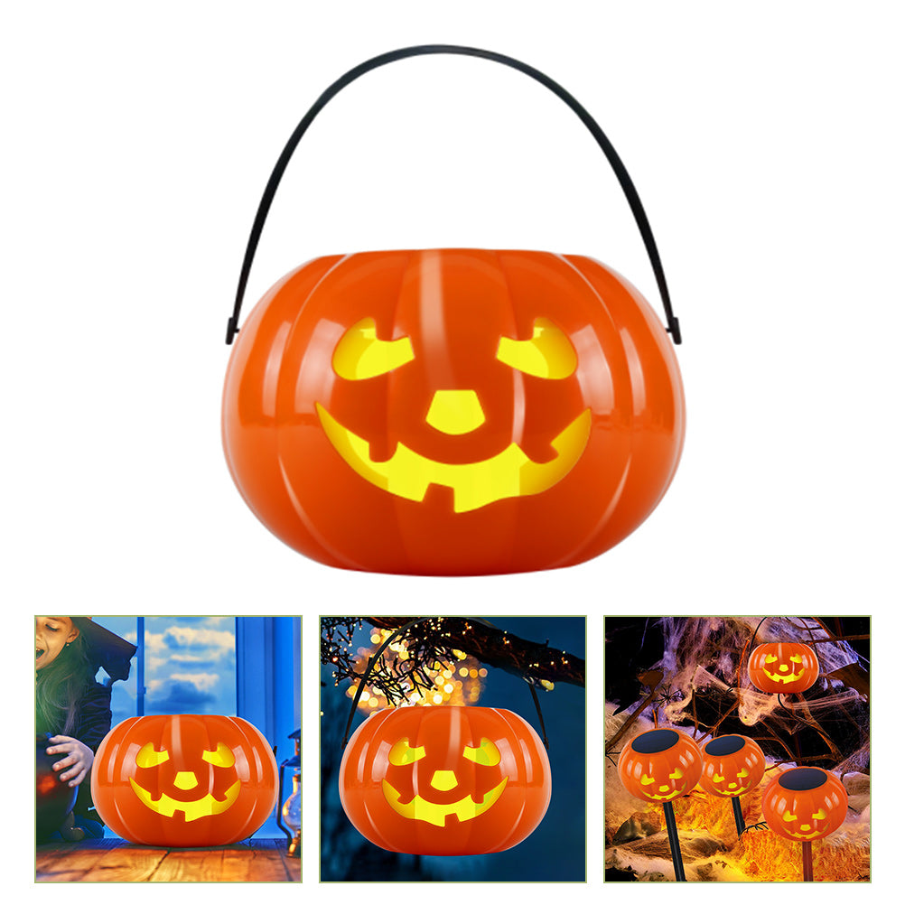 Halloween Solar Pumpkin Lantern Outdoor Garden, LED Lighting Yard Pathway Lights for Villa Park Decoration