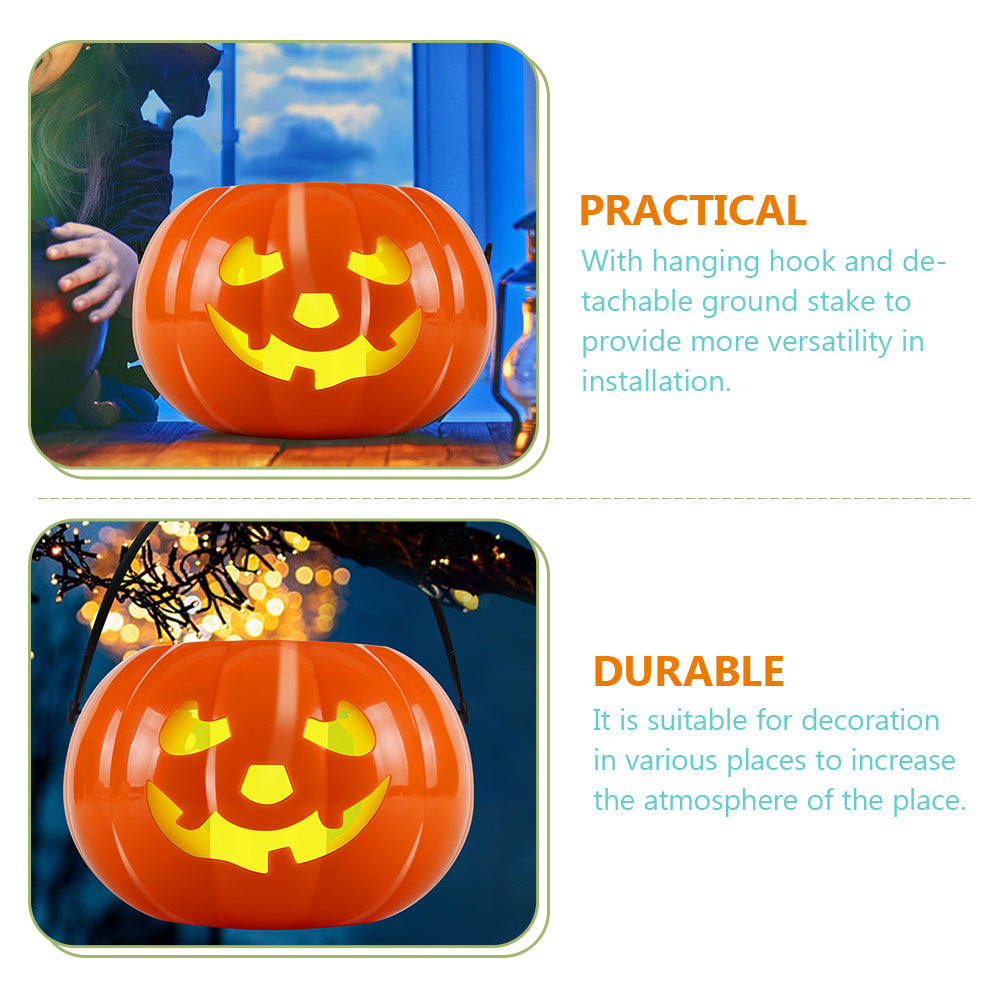 Halloween Solar Pumpkin Lantern Outdoor Garden, LED Lighting Yard Pathway Lights for Villa Park Decoration