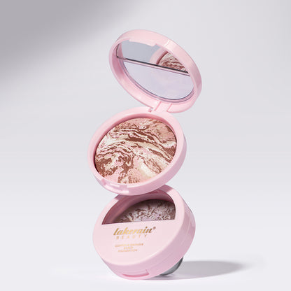Baked Powder Foundation, Oil Control Setting Makeup, Pressed Powder Cake Bronzer Glow, Face Contouring, Shimmer Contour