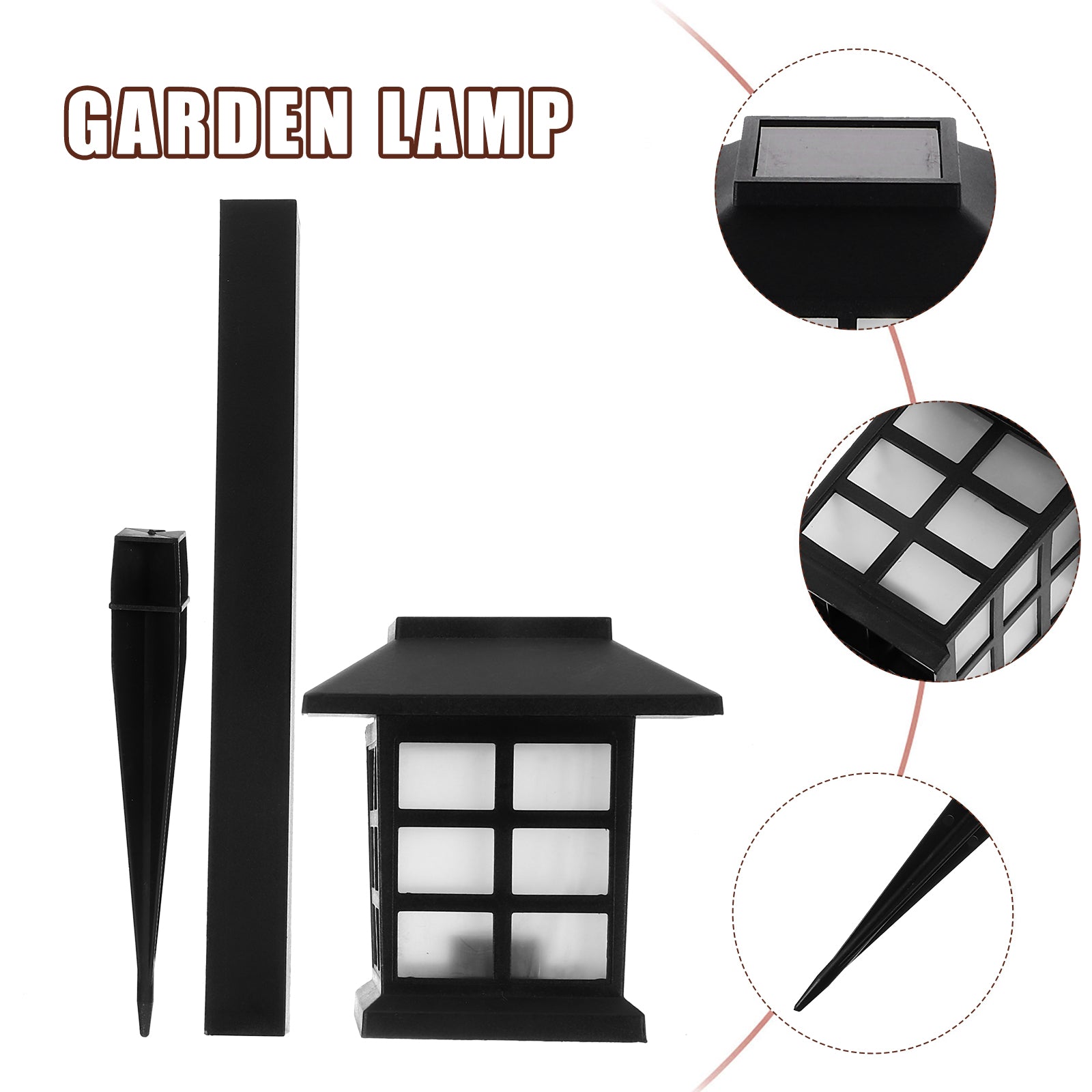 2 PCS Solar Lawn Lamp Lights for Garden Landscape, ABS LED Outdoor Decoration, Energy Floor Yard Ornament