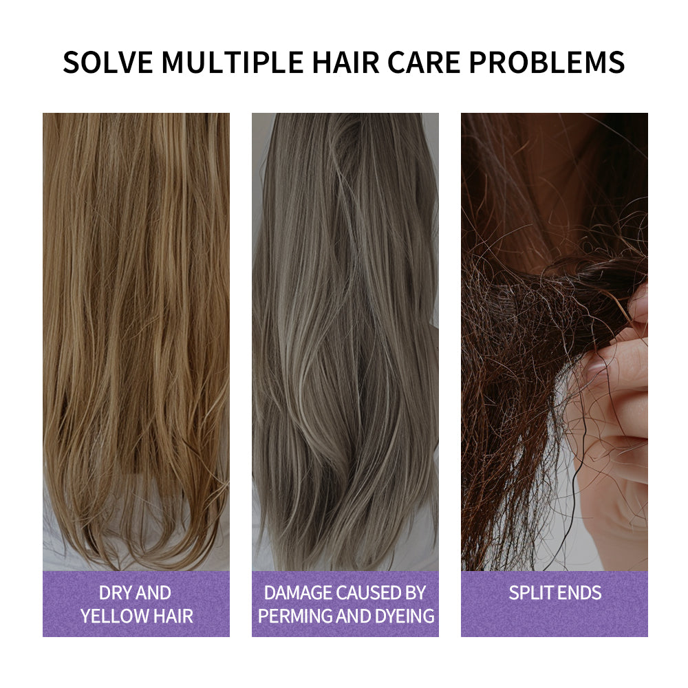 Purple Hair Dye Shampoo for Blonde to Cover Gray, Non-irritating Hair Fading, Color Fixing, Post-Bleach Repair