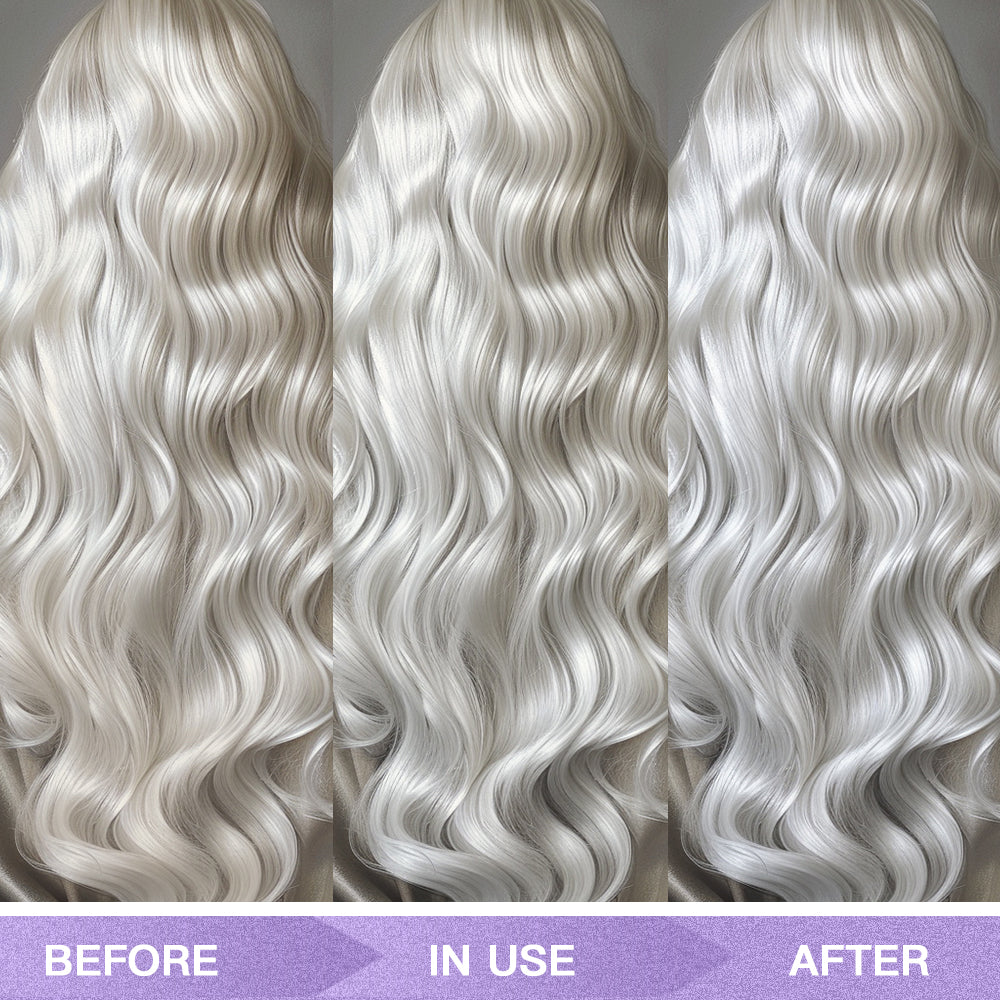 Purple Hair Dye Shampoo for Blonde to Cover Gray, Non-irritating Hair Fading, Color Fixing, Post-Bleach Repair