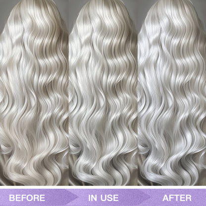 Purple Hair Dye Shampoo for Blonde to Cover Gray, Non-irritating Hair Fading, Color Fixing, Post-Bleach Repair