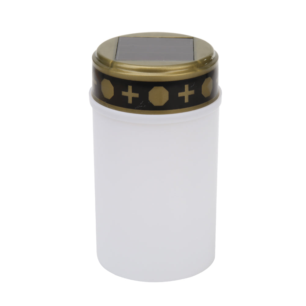 Flameless Solar Cemetery Lamp, Outdoor LED Candle Light, Decorative Garden Tea Light for Lawn, Grave, Ritual Use
