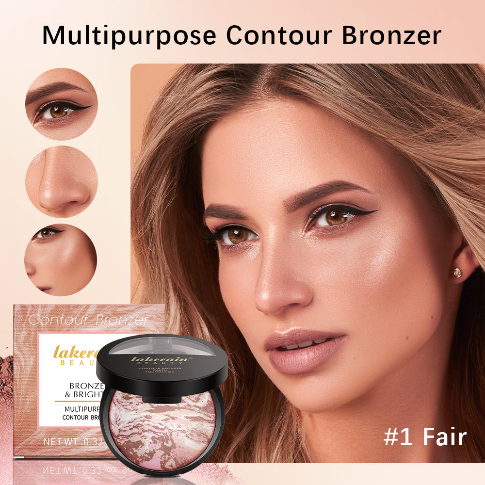 Demi Matte Natural Finish Powder Foundation Buildable Coverage Baked Color Correcting Oil Control M 1