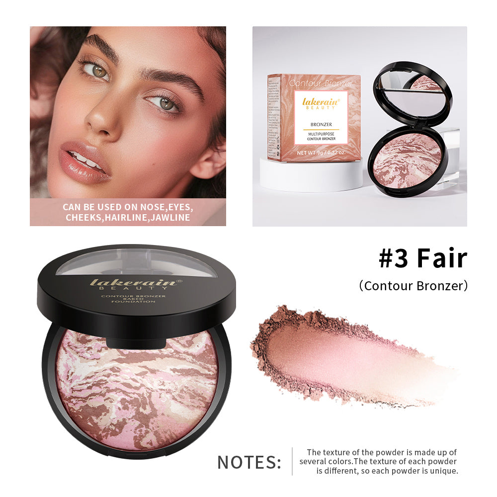 Demi Matte Natural Finish Powder Foundation Buildable Coverage Baked Color Correcting Oil Control M 7