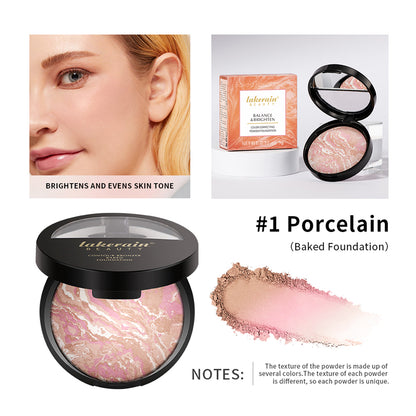 Demi Matte Natural Finish Powder Foundation Buildable Coverage Baked Color Correcting Oil Control M 8