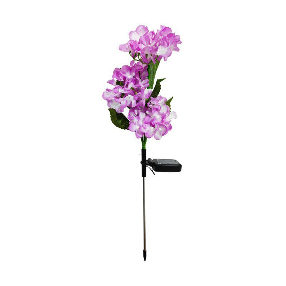 Solar Powered Lawn Lanterns, 1PC Hydrangea Garden Lights, Outdoor Landscape Lanterns, Decorative Rose Lamp