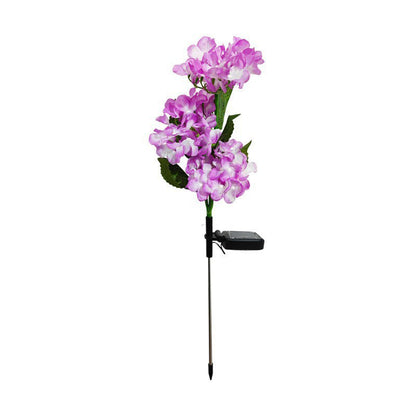 Solar Powered Lawn Lanterns, 1PC Hydrangea Garden Lights, Outdoor Landscape Lanterns, Decorative Rose Lamp