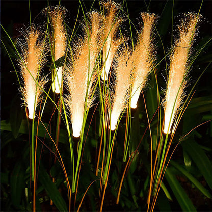 Solar Powered Reed Flower Stake Light, LED Solar Garden Lights Luminous, Christmas Lawn Outdoor Decoration