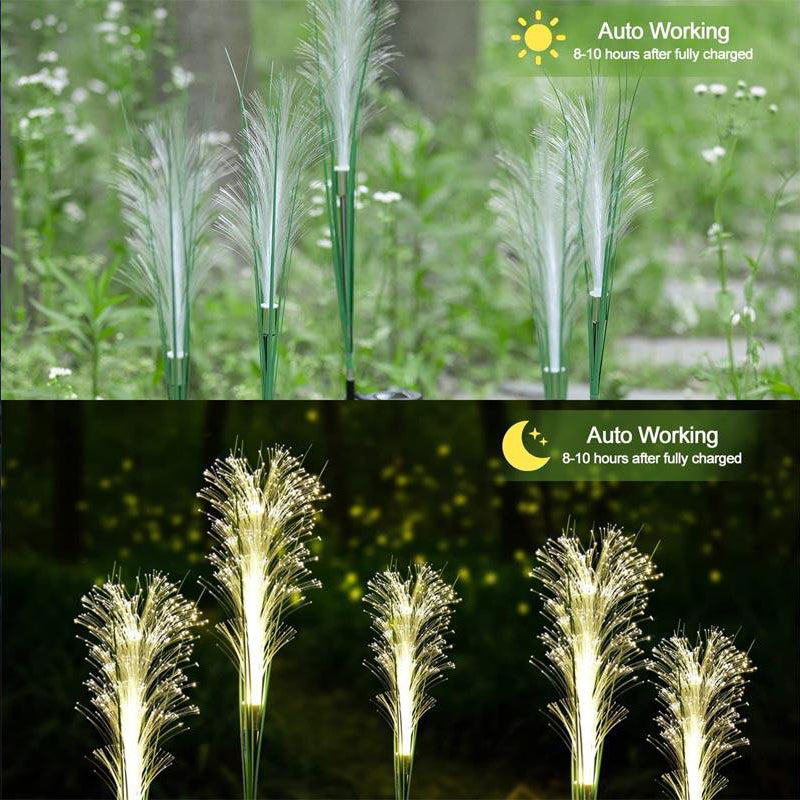 Solar Powered Reed Flower Stake Light, LED Solar Garden Lights Luminous, Christmas Lawn Outdoor Decoration