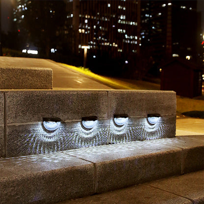 Solar Wall Lamp Outdoor Waterproof 6LEDs Light for Porch, Garden, Fence, Driveway, Yard, Warm White Lighting