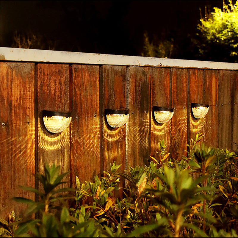 Solar Wall Lamp Outdoor Waterproof 6LEDs Light for Porch, Garden, Fence, Driveway, Yard, Warm White Lighting
