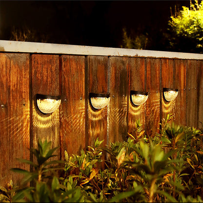 Solar Wall Lamp Outdoor Waterproof 6LEDs Light for Porch, Garden, Fence, Driveway, Yard, Warm White Lighting