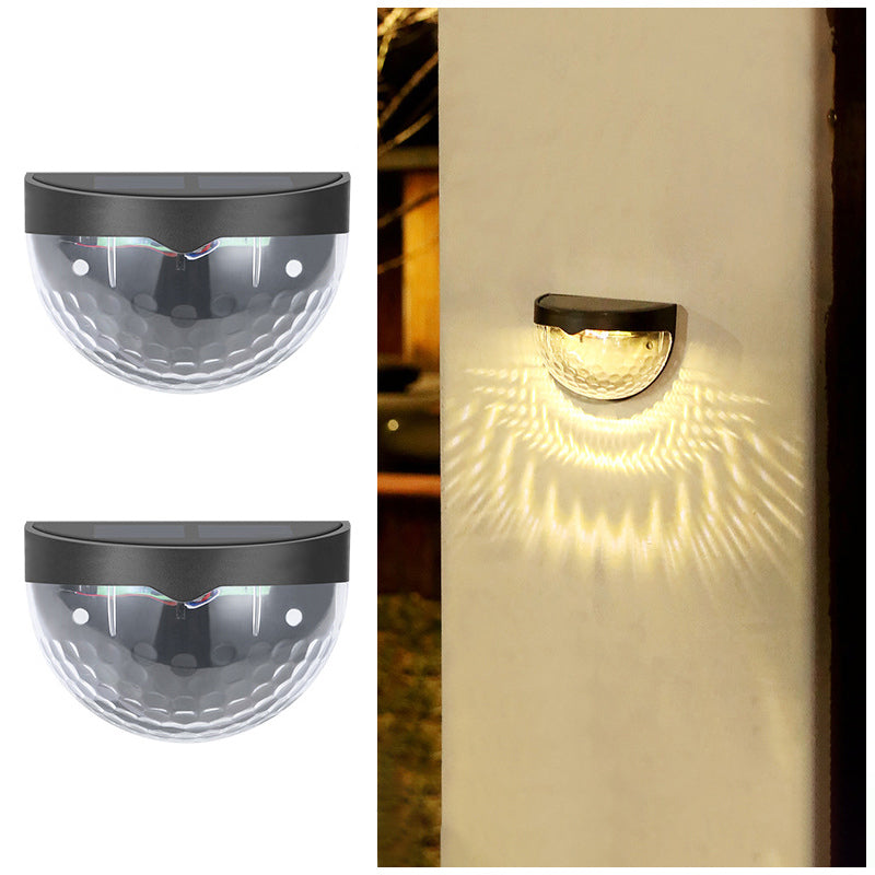 Solar Wall Lamp Outdoor Waterproof 6LEDs Light for Porch, Garden, Fence, Driveway, Yard, Warm White Lighting
