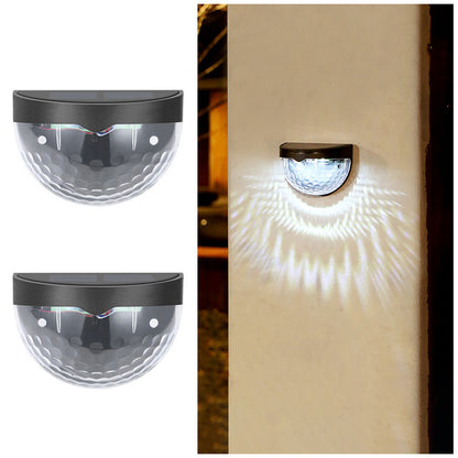 Solar Wall Lamp Outdoor Waterproof 6LEDs Light for Porch, Garden, Fence, Driveway, Yard, Warm White Lighting