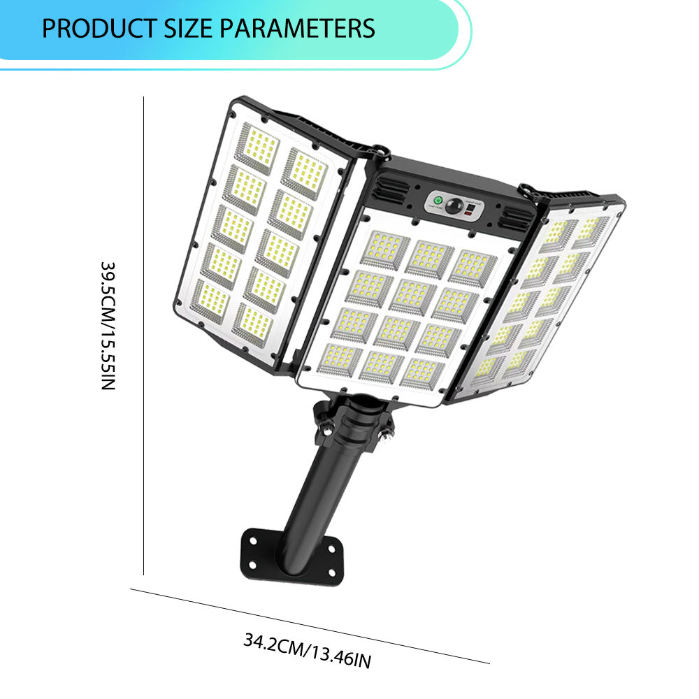 Solar Motion Sensor Lights Outdoor Adjustable, IP66 Waterproof Flood Lights, Remote Control Garden Lamp