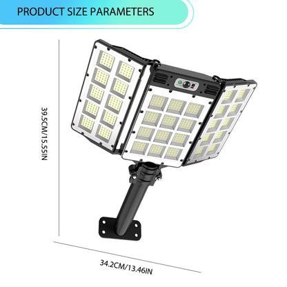 Solar Motion Sensor Lights Outdoor Adjustable, IP66 Waterproof Flood Lights, Remote Control Garden Lamp