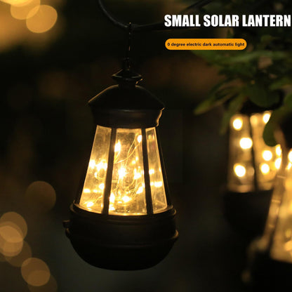 Solar Powered Candle Outdoor Courtyard, LED Solar Light Retro Kerosene Lamp, Garden Lantern Hanging Decor Light